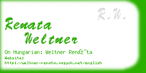 renata weltner business card